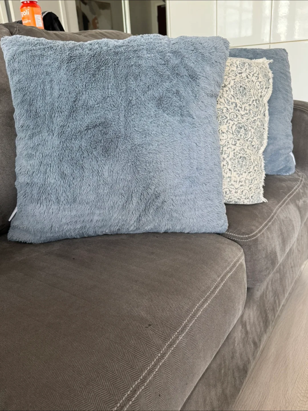 3 Blue and mix Decorative Throw Pillow thumbnail