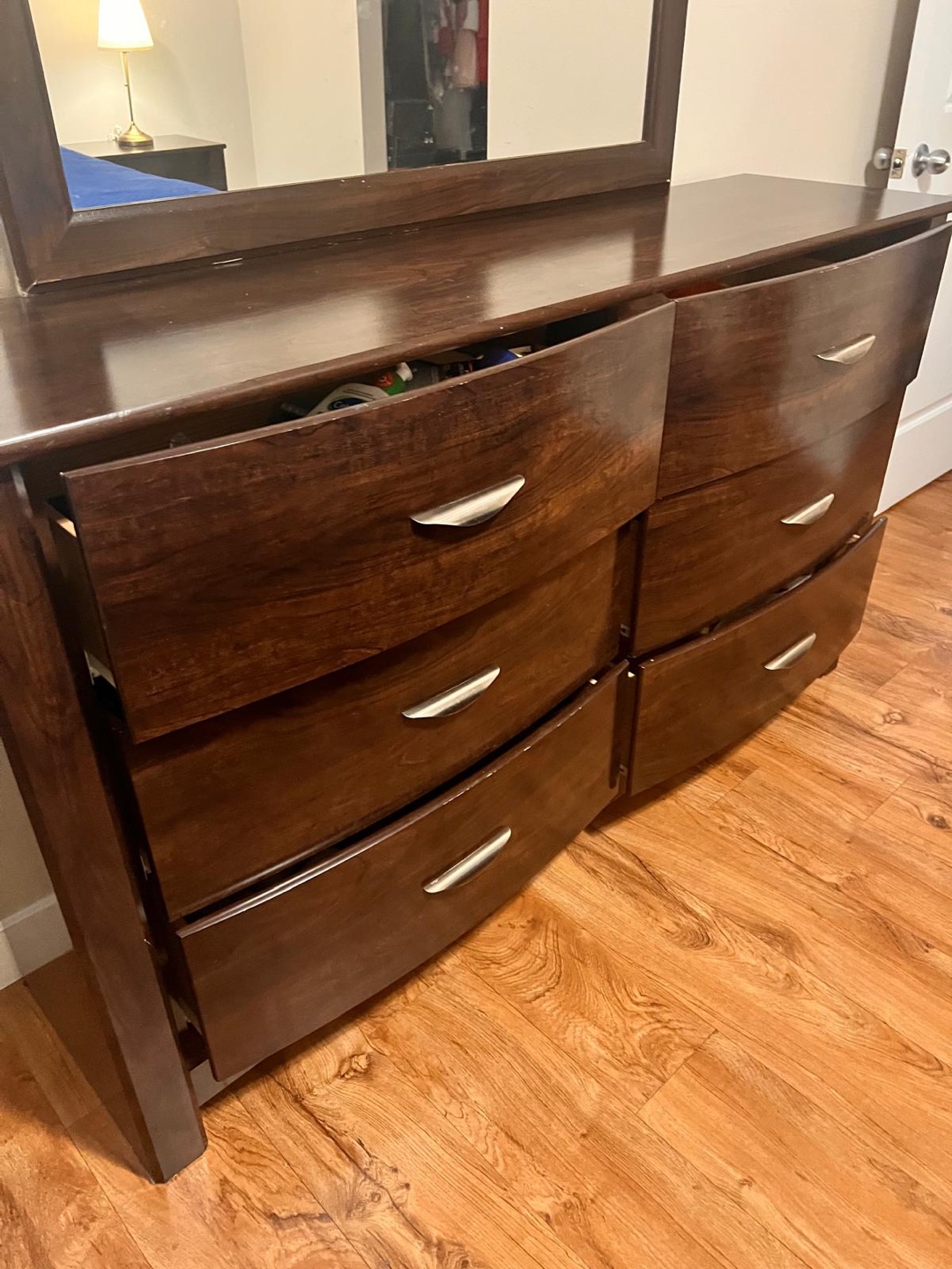 Dresser with mirror (Medium Brown)- MUST go asap - photo 2