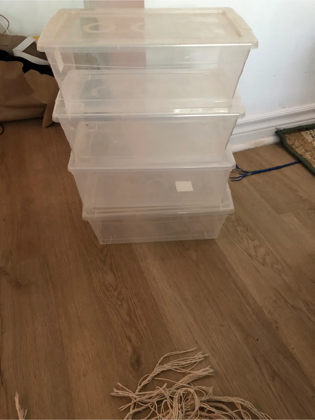 Clear Plastic Storage Bins with Lids thumbnail