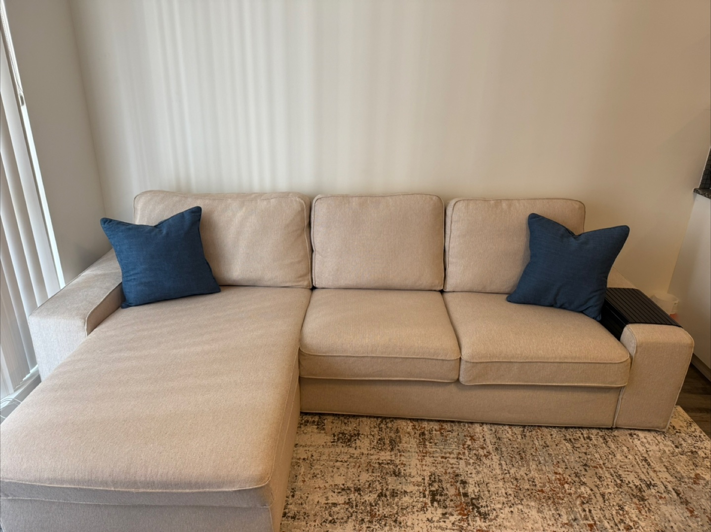 IKEA Kivik - Beige Sectional Sofa with Chaise