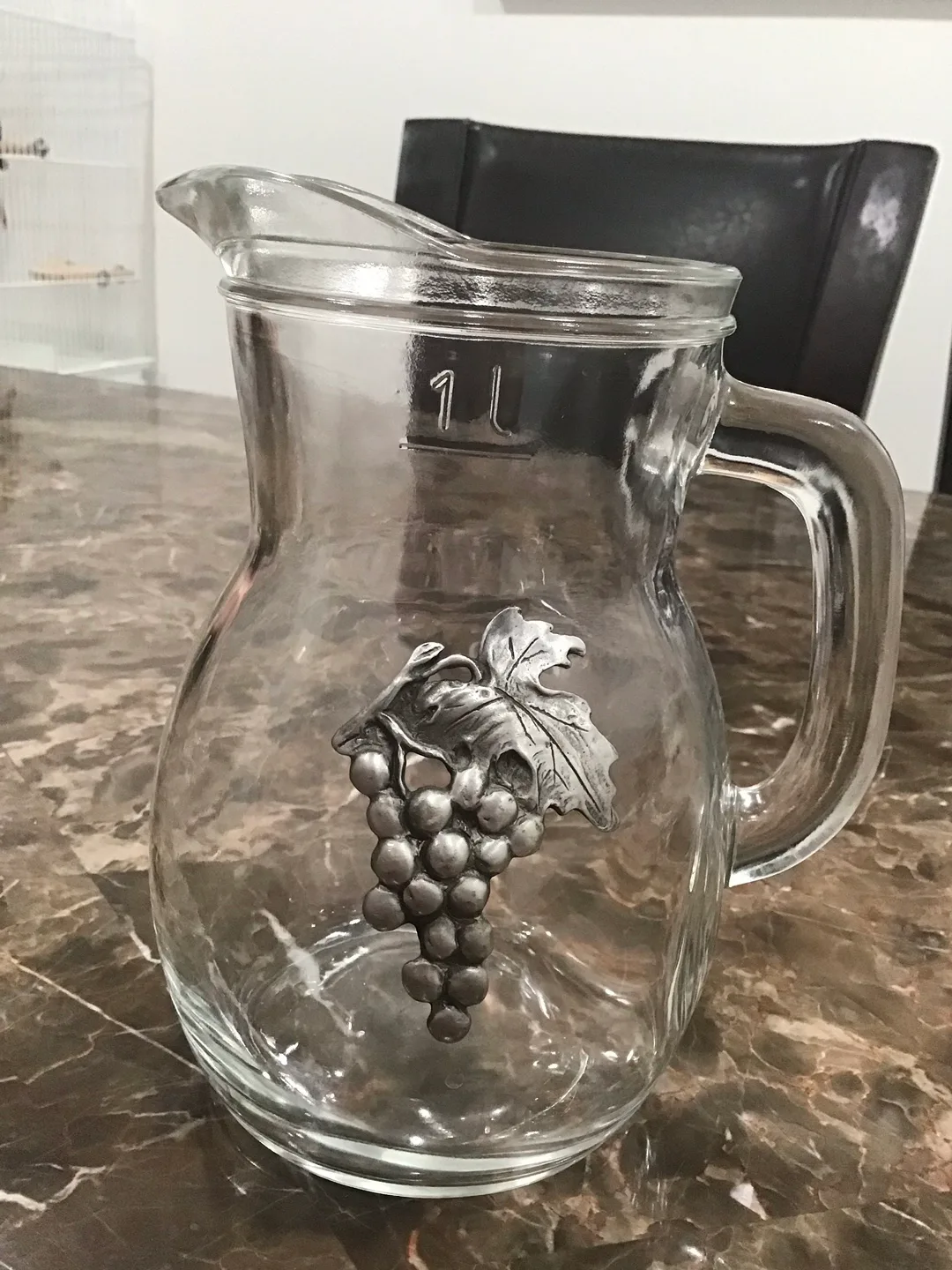 Glass Pitcher with Grape Design - 1L thumbnail