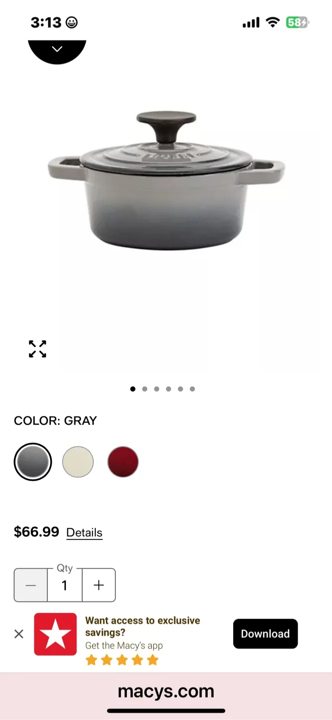 Smith & Clark Ironworks 1 Quart Dutch Oven - Gray image indicator(3)