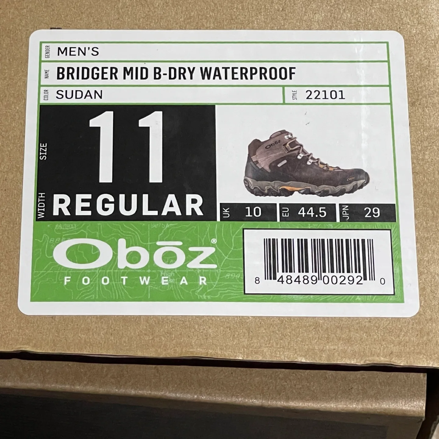 Oboz Bridger Mid B-Dry Waterproof Boots - Men's Size 11 thumbnail