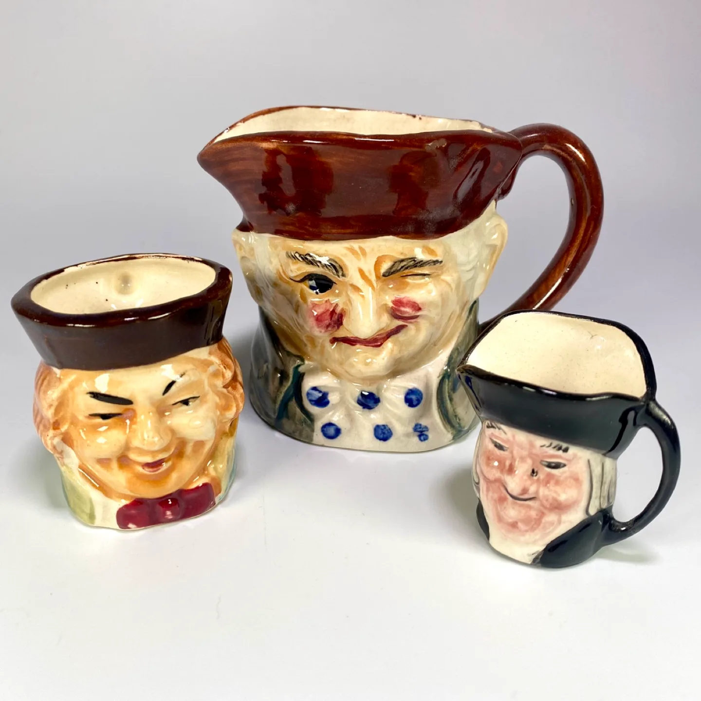 Trio of Small Vintage Toby Jugs thumbnail