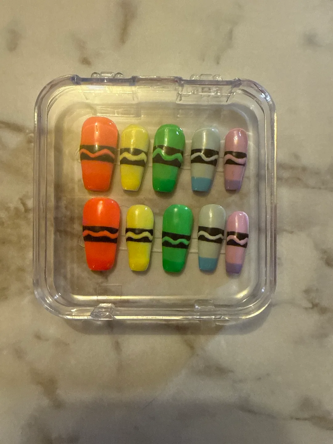 Crayon Design Press-On Nails image indicator(2)