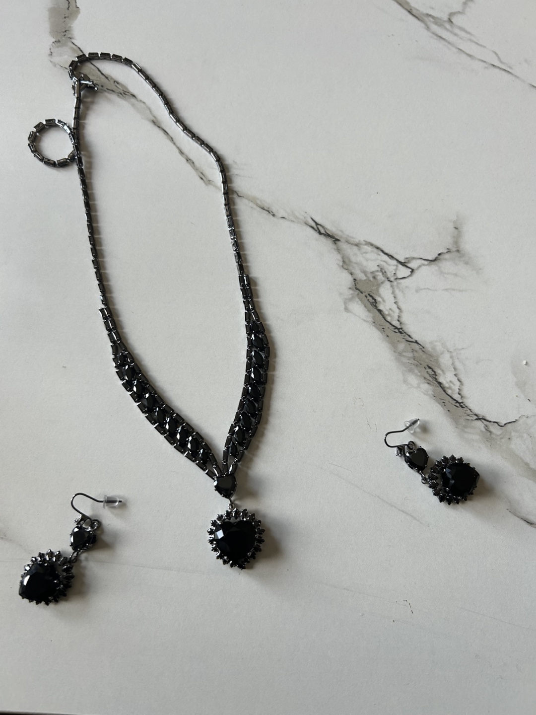 Black Necklace and Earring Set - photo 4