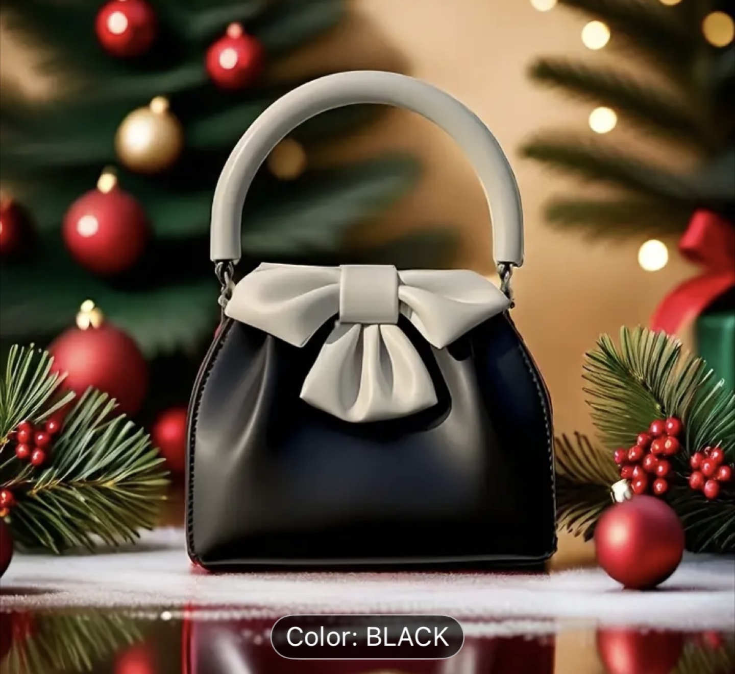 Black Bow Handbag
