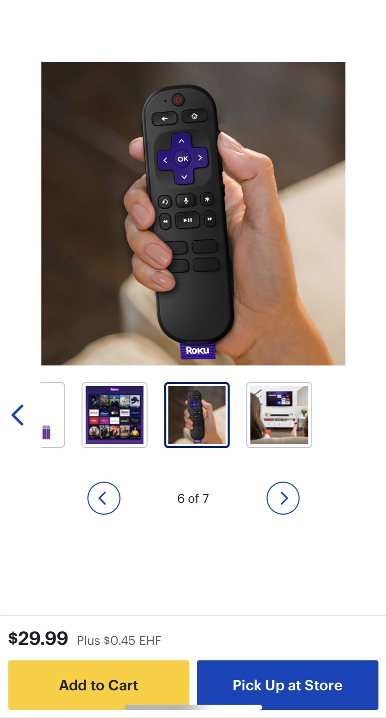 Roku Remote - Black - photo 4