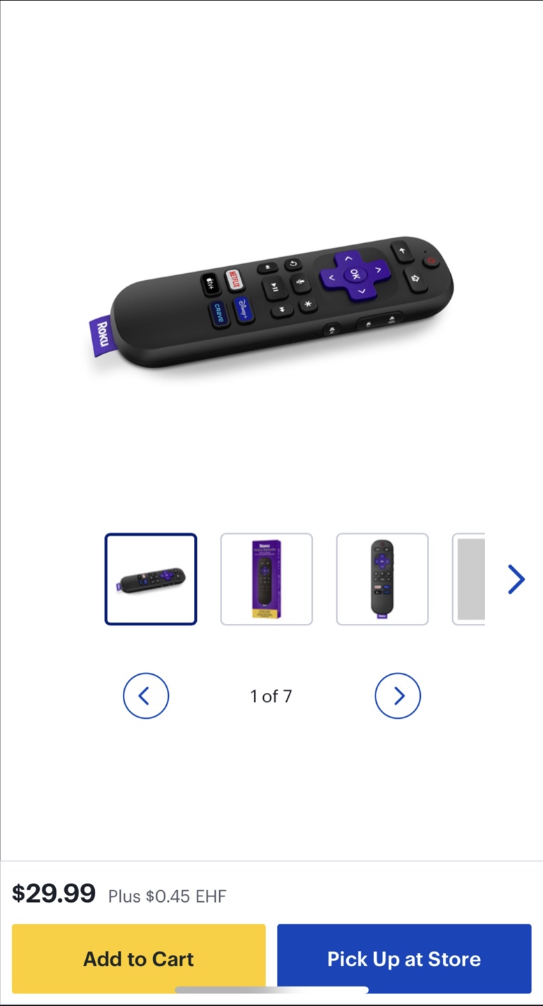 Roku Remote - Black