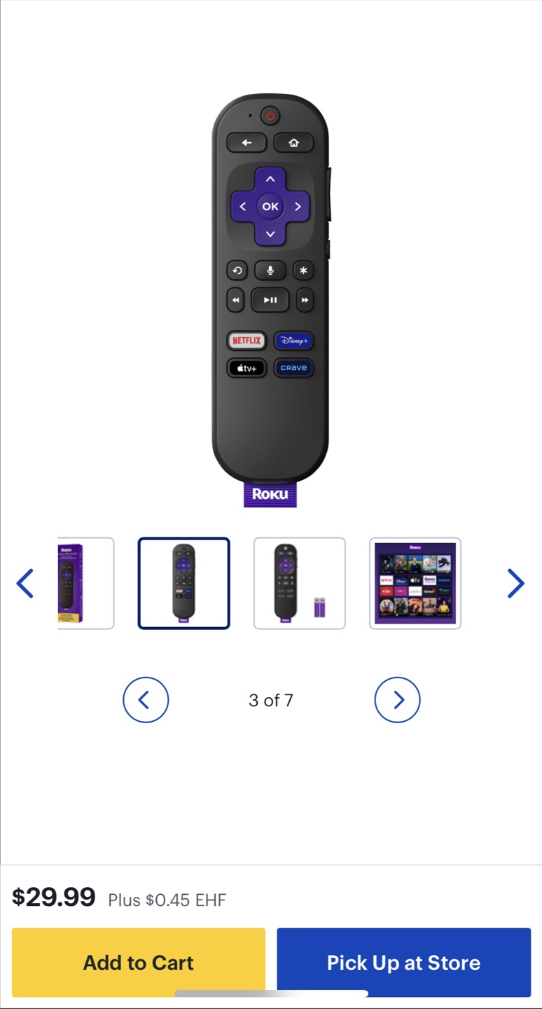 Roku Remote - Black - photo 2
