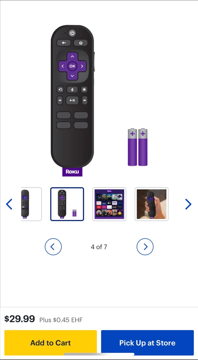 Roku Remote - Black image indicator(3)