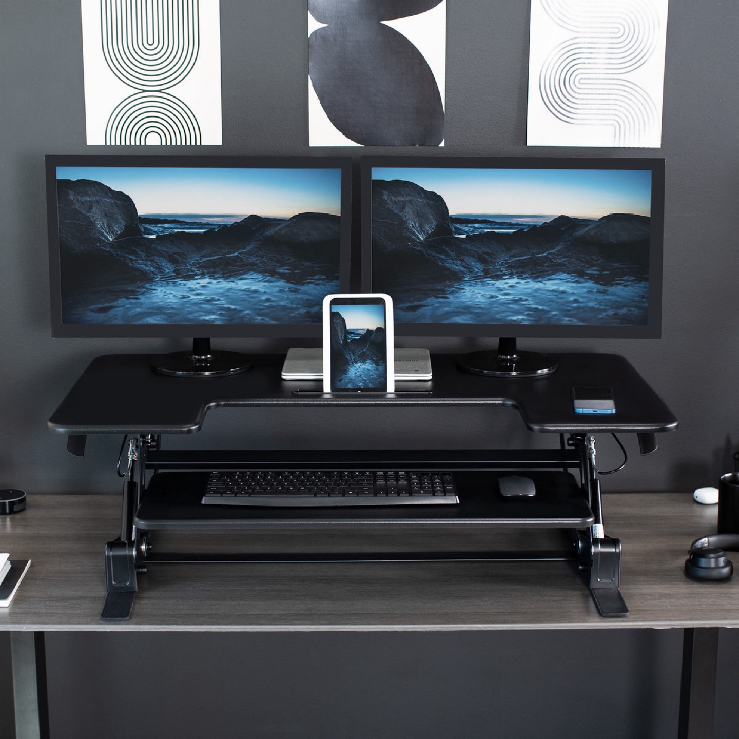 VIVO Height Adjustable Stand Up Desk Converter - photo 4