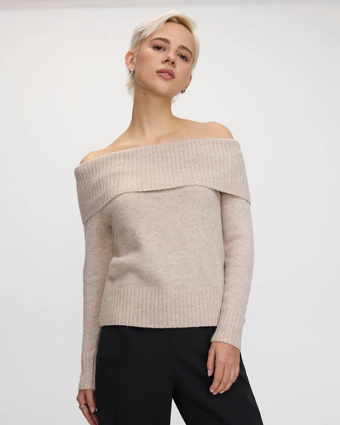 New Dynamite Off-the-Shoulder Sweater - Size XL thumbnail