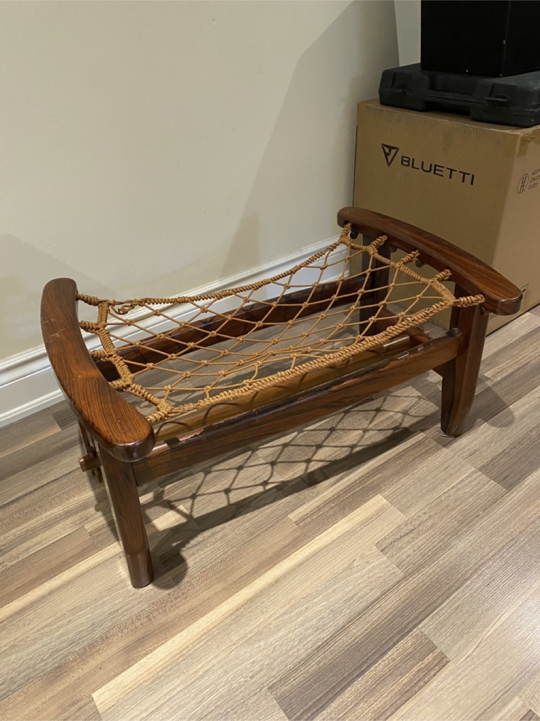 Rosewood Ottoman Woodart by Jean Gillon Stool