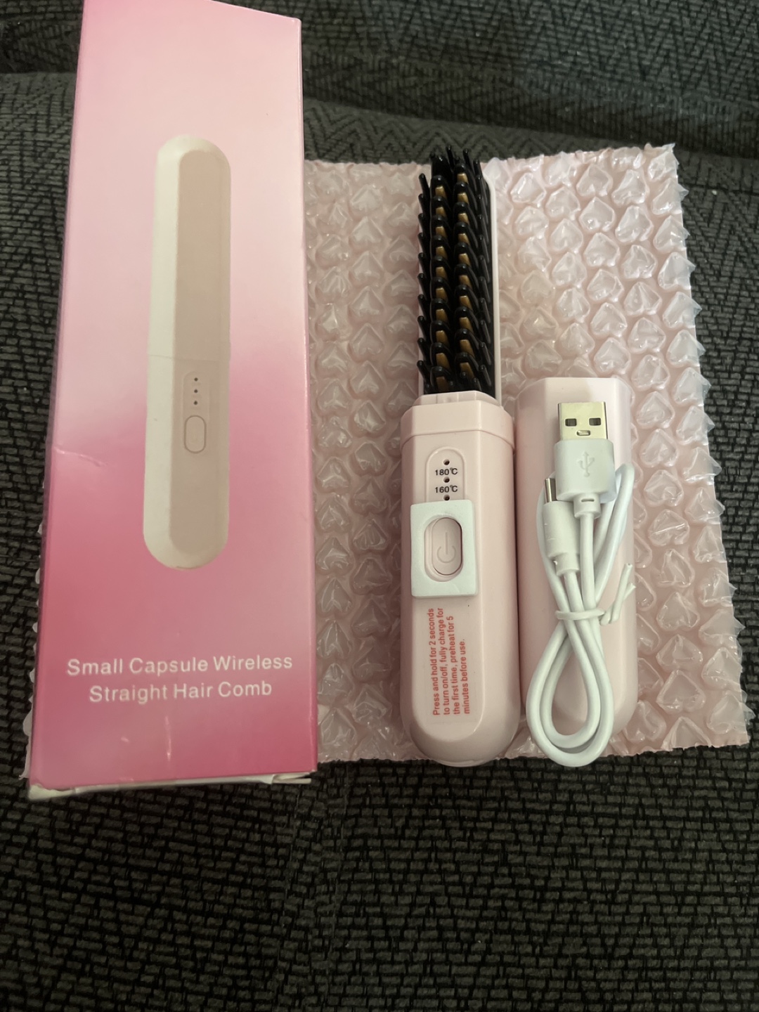 Small Capsule Wireless Straight Hair Comb
