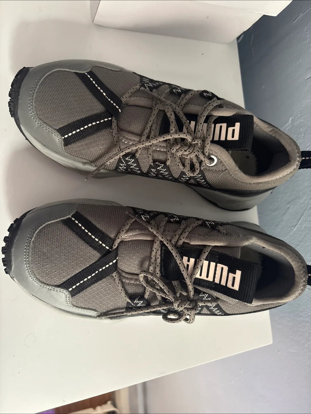 Puma Gray & Black Trailfox Sneakers thumbnail