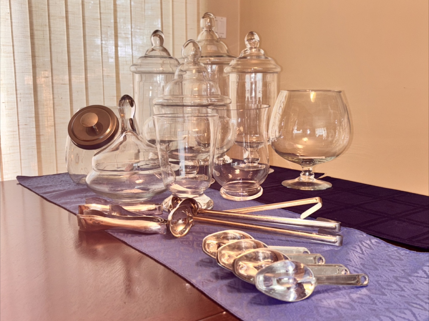 Glass Candy Jars & Serving Set - photo 4