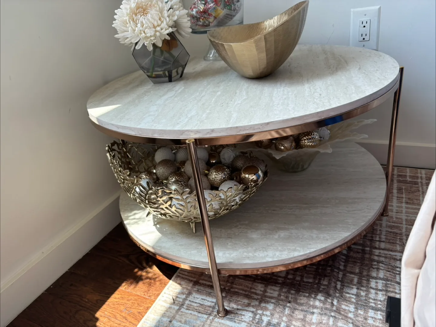 Round Two-Tier Side Table image indicator(2)