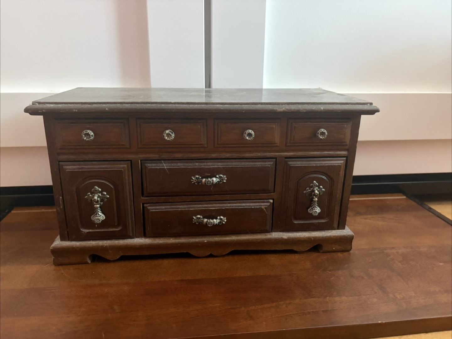 Wooden Jewellery Box with Mirror
