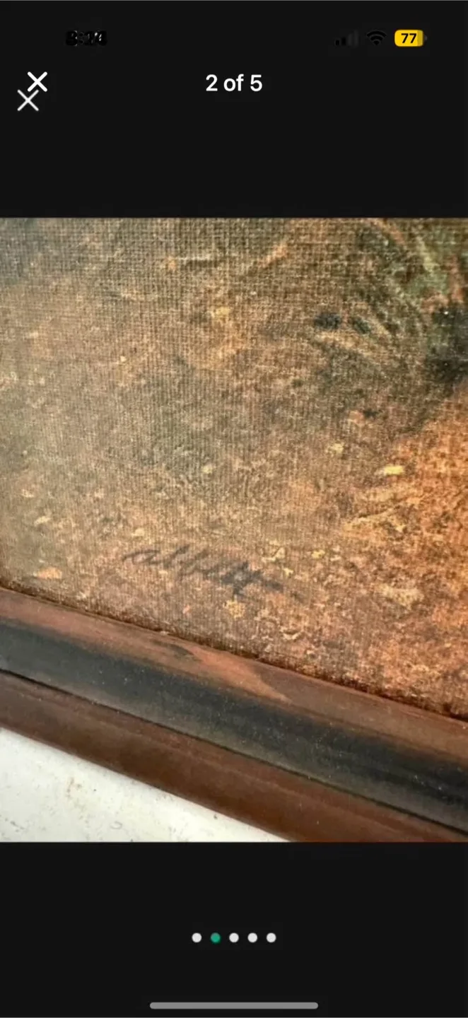 Vintage canvas print image indicator(2)