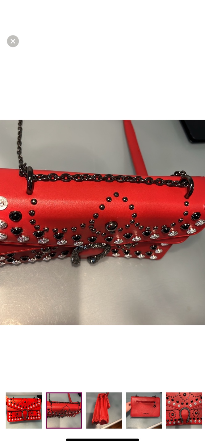 Ugo Santini Red Embellished Shoulder Bag - photo 3
