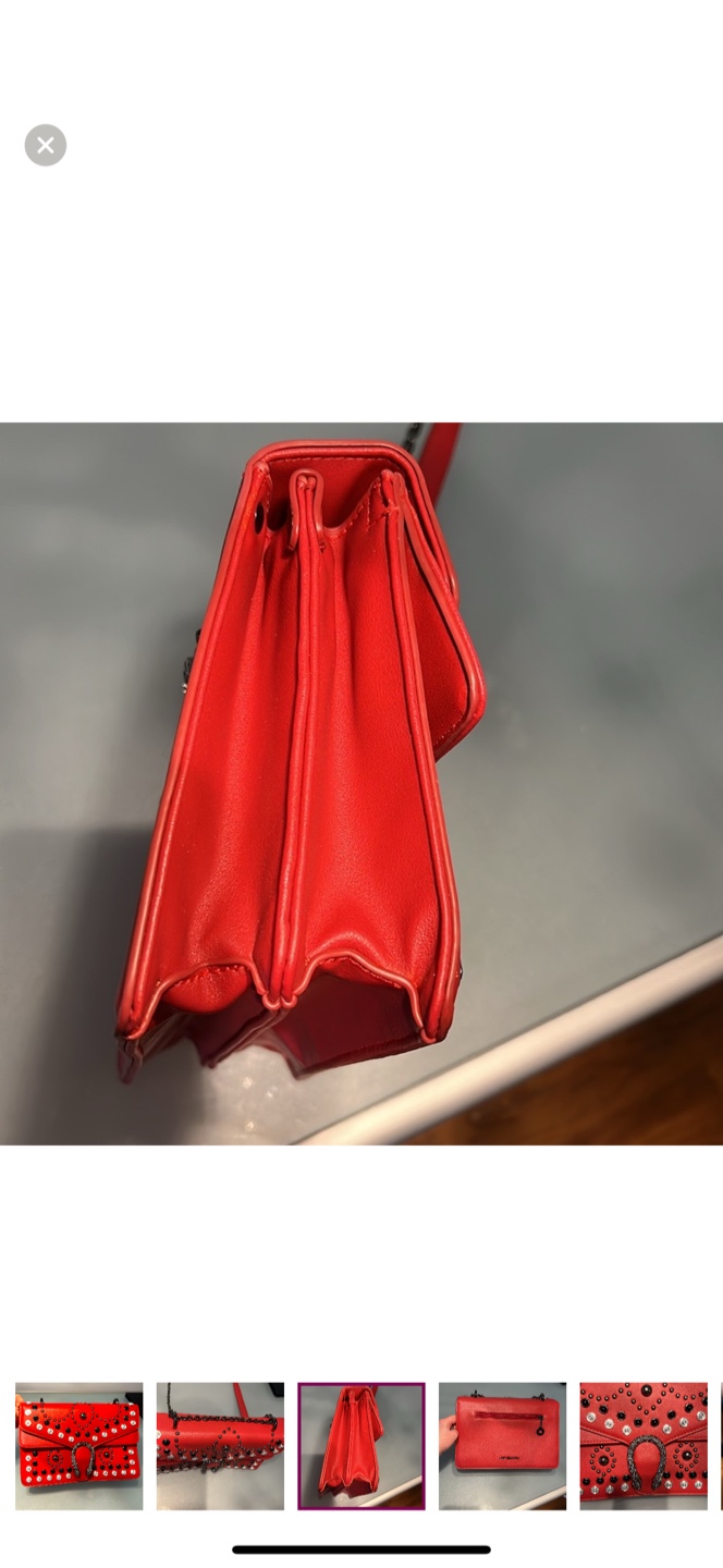 Ugo Santini Red Embellished Shoulder Bag - photo 4