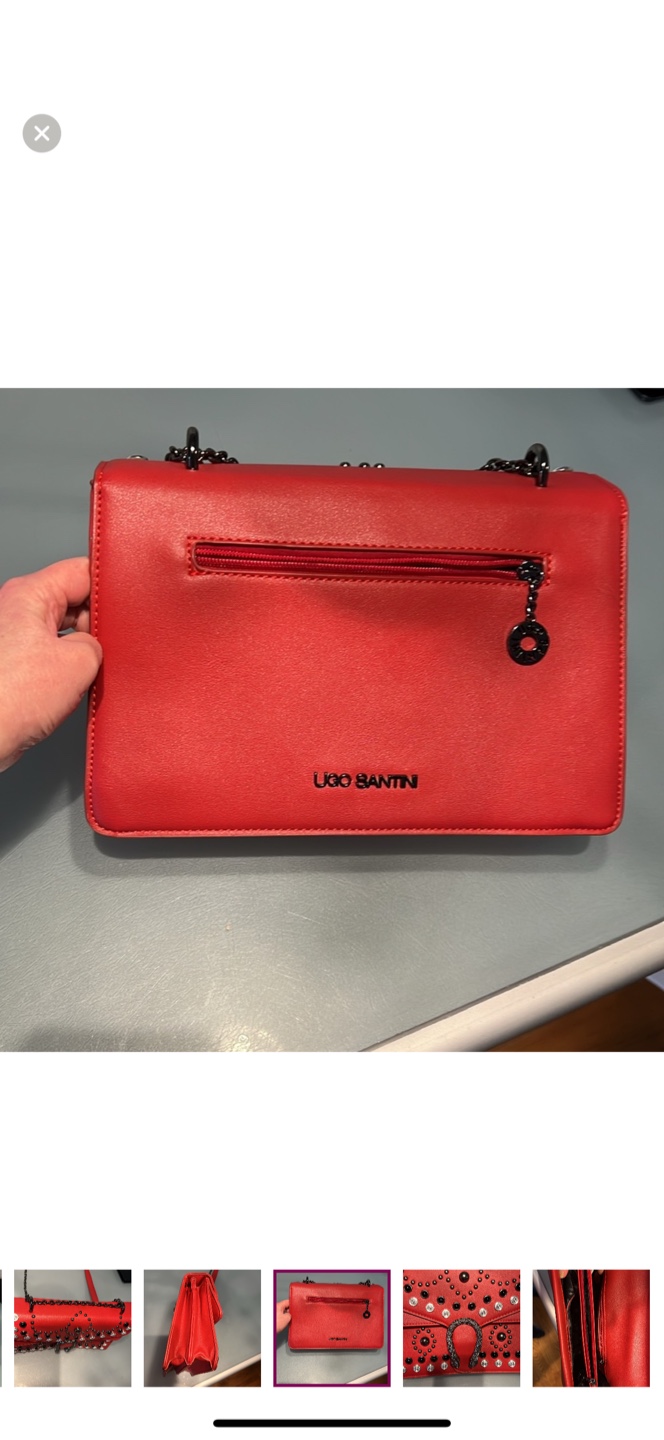 Ugo Santini Red Embellished Shoulder Bag - photo 5