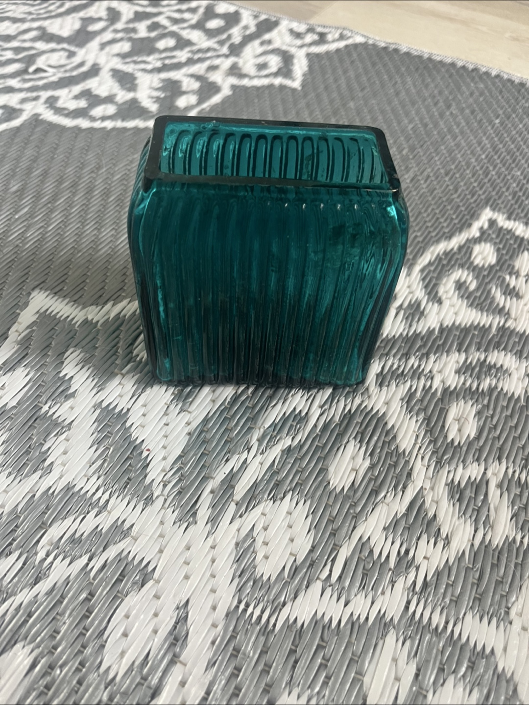 🧡Teal Glass Vase