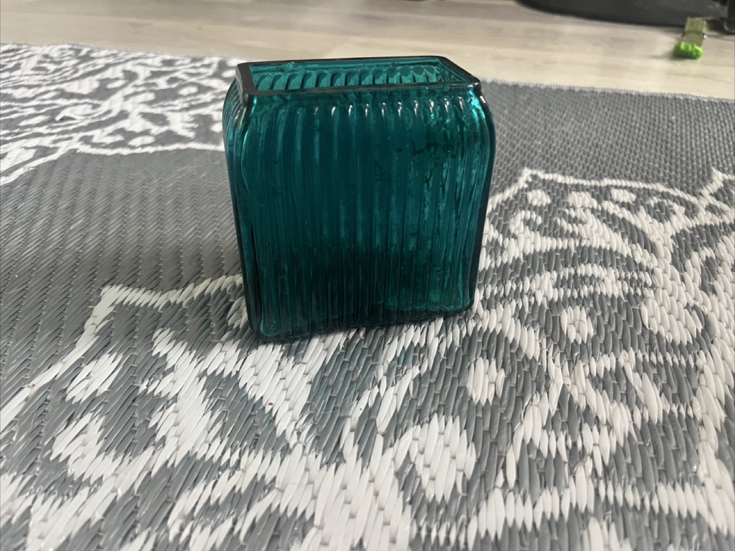 🧡Teal Glass Vase - photo 3