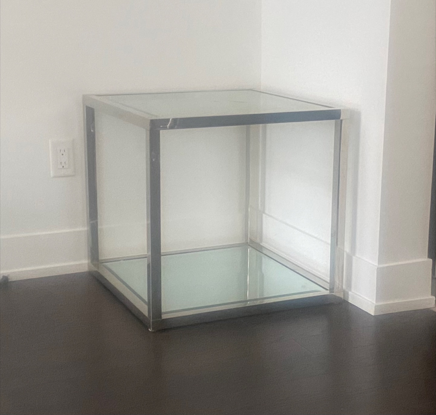 Glass Cube Side Table 🧡