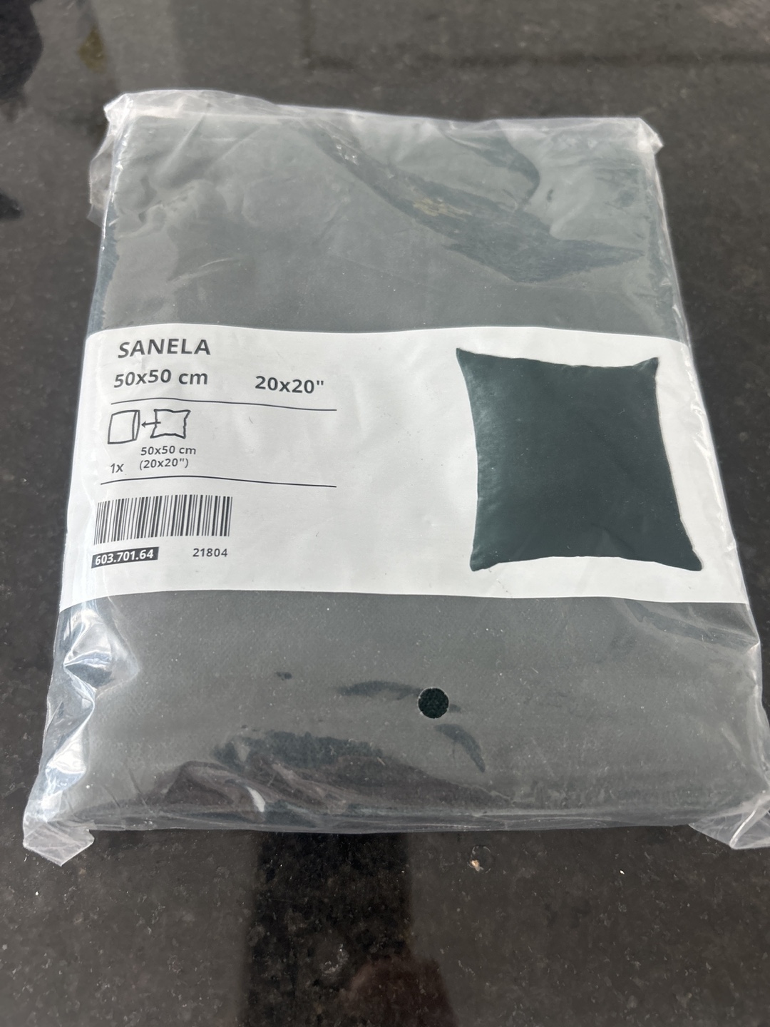 3X IKEA Sanela Cushion Covers - 20x20" - Forest Green Velvet