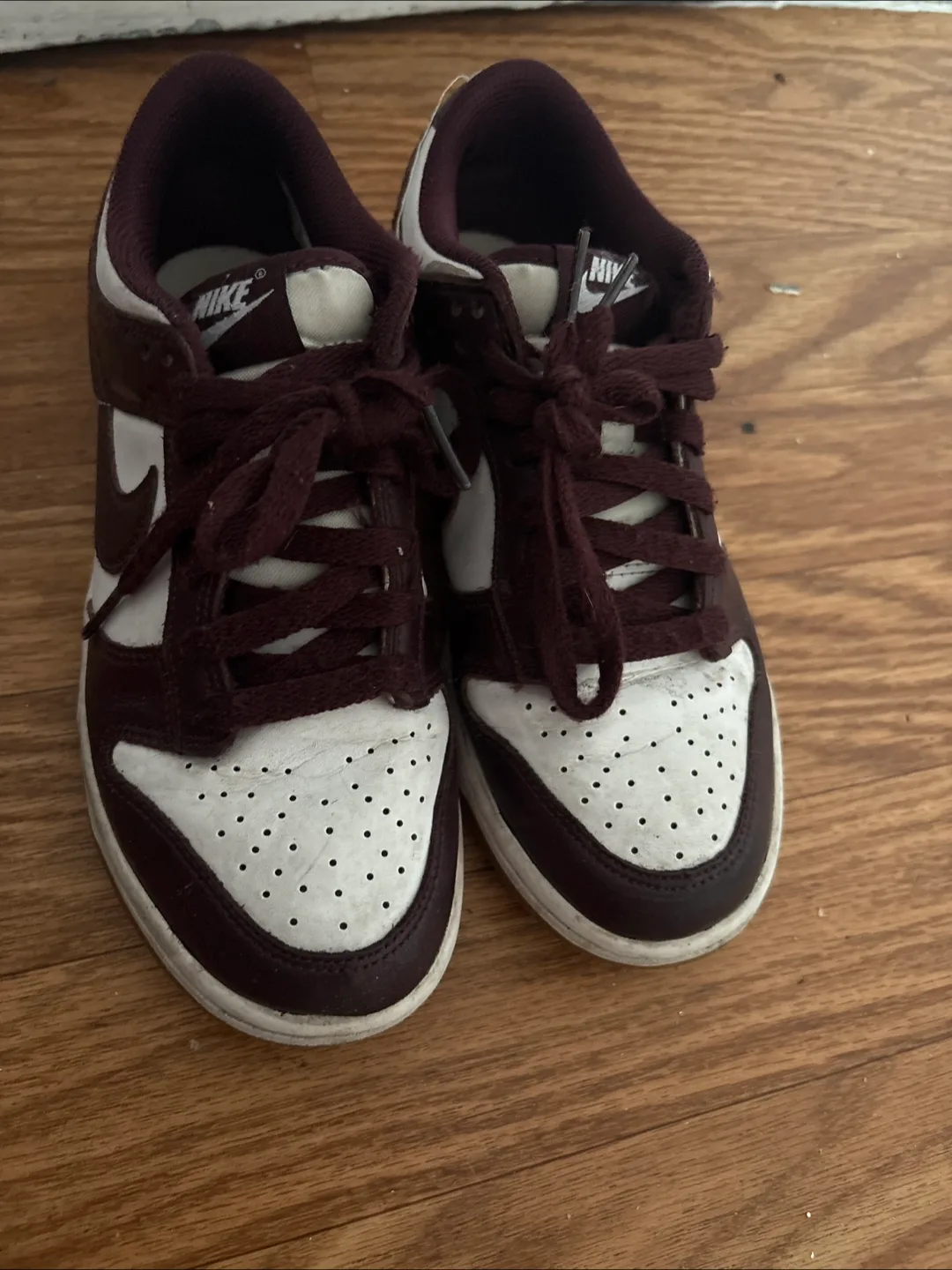 Nike Dunk Low Maroon/White Shoes thumbnail