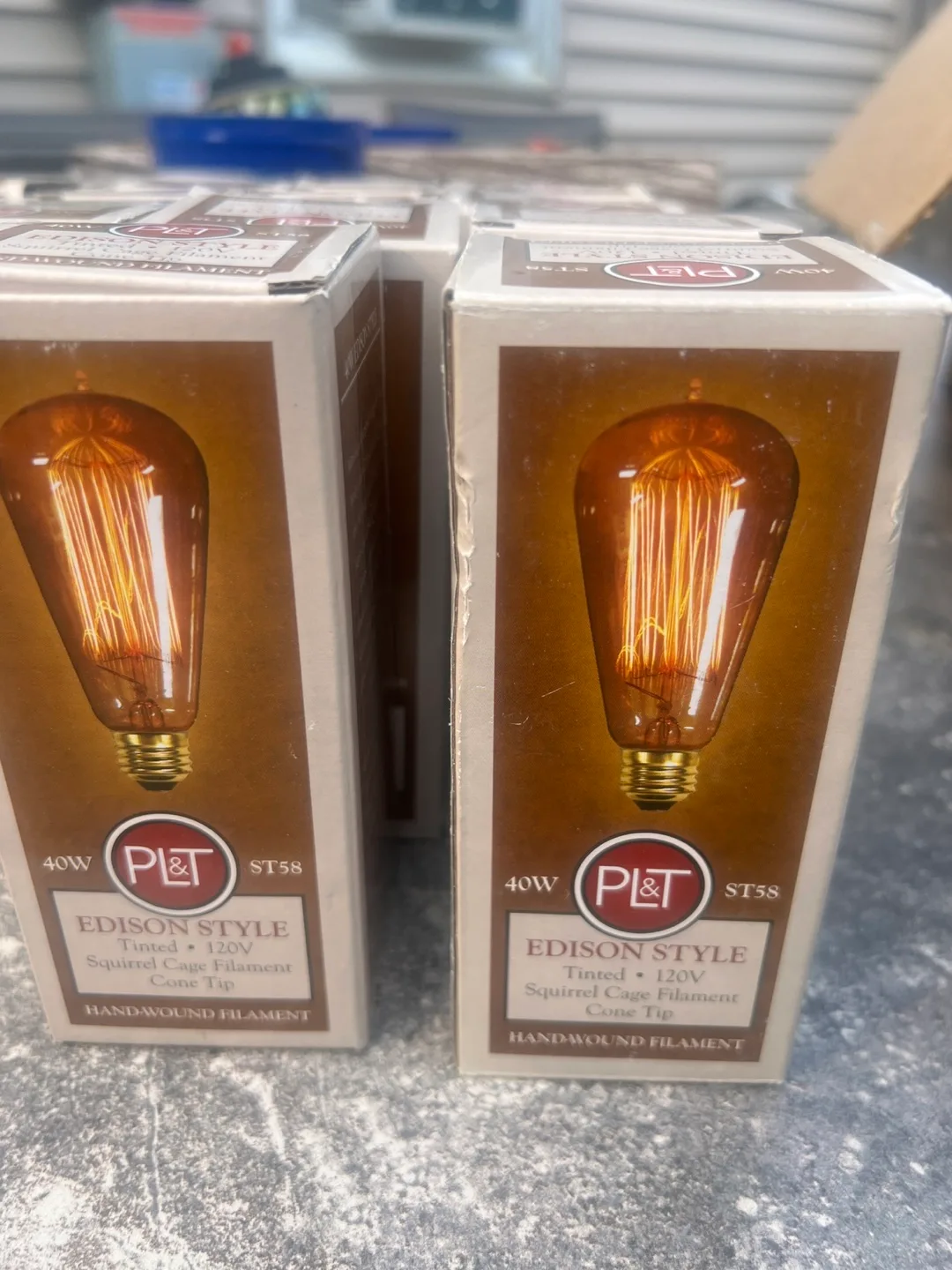 PL&T 40W Edison Style ST58 Light Bulb lot 26 image indicator(8)