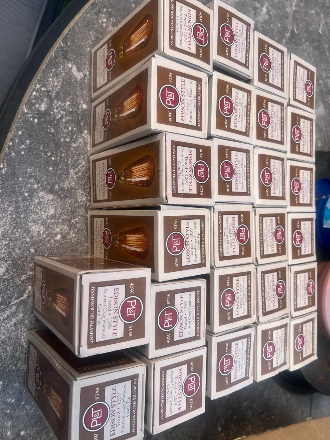 PL&T 40W Edison Style ST58 Light Bulb lot 26 image indicator(10)