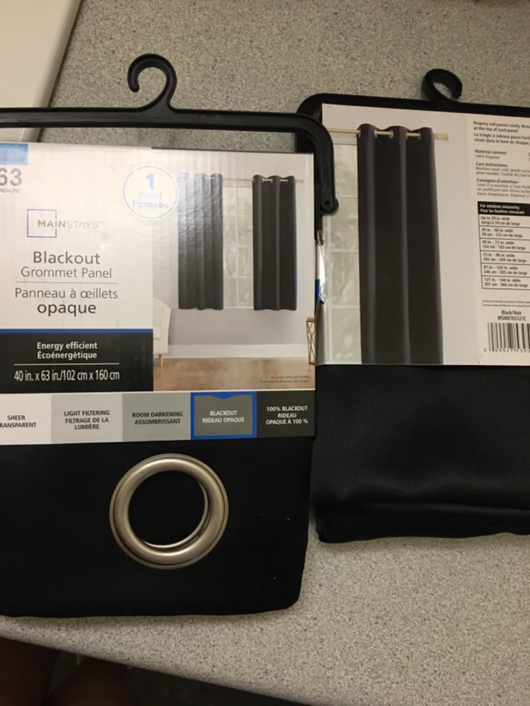 Mainstays Blackout Curtain Panel - 40x63 in image indicator(2)