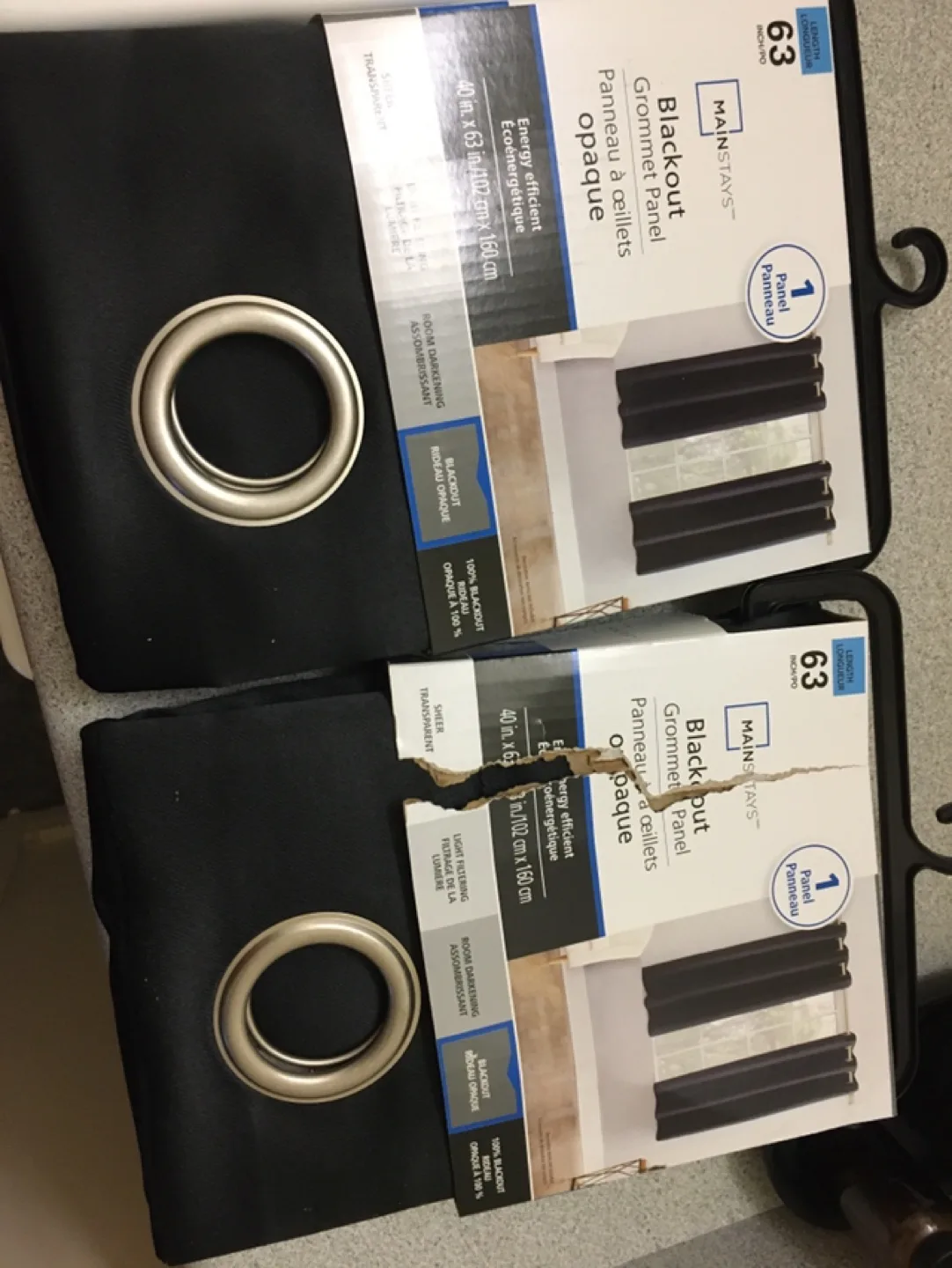 Mainstays Blackout Curtain Panel - 40x63 in image indicator(3)