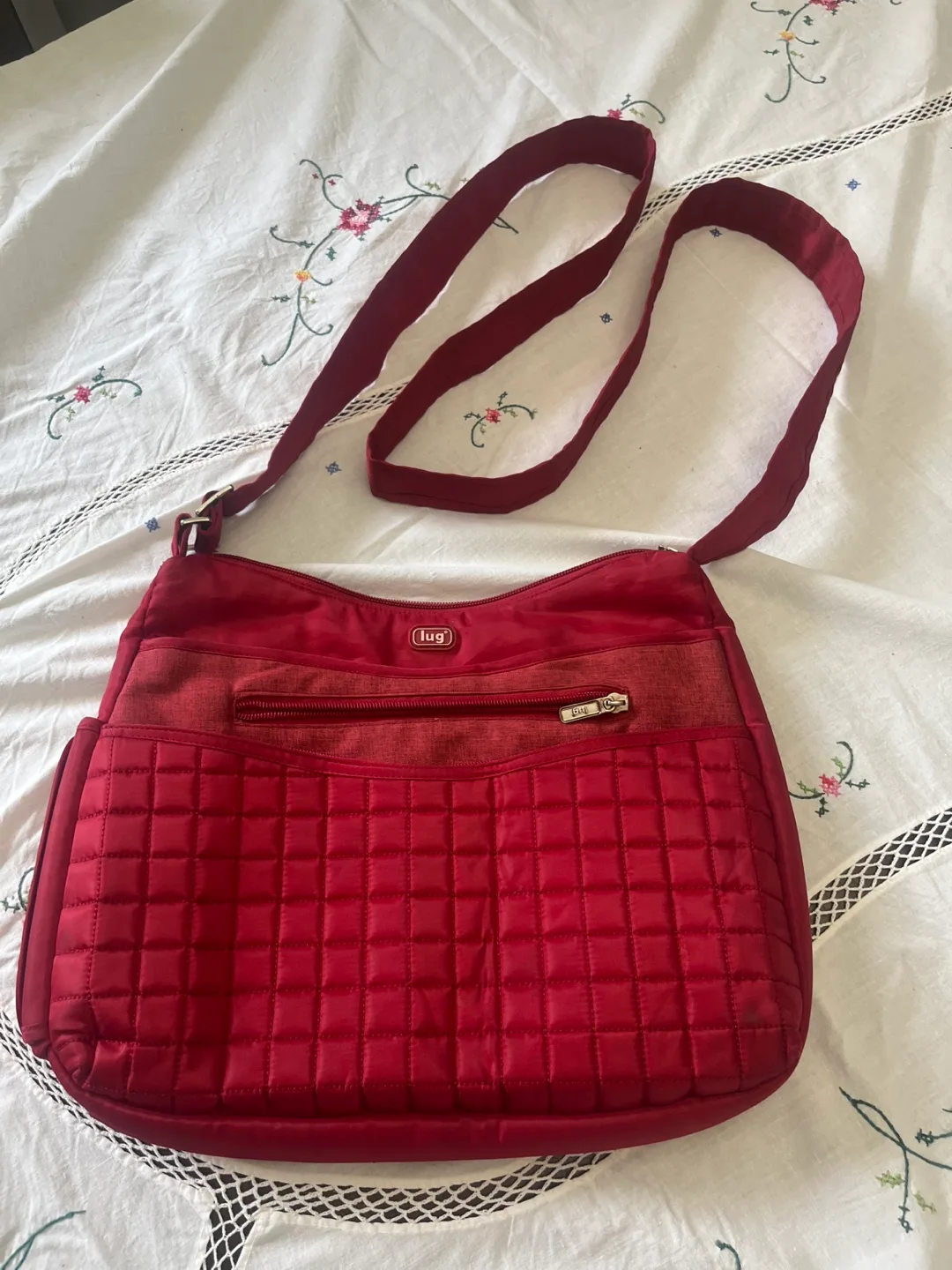 Lug red Quilted Crossbody Bag thumbnail