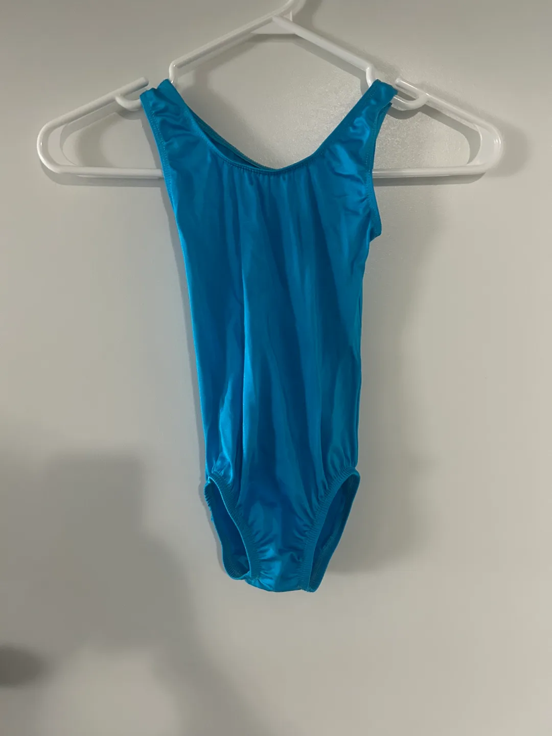 Girls Blue Gymnastics Leotard thumbnail
