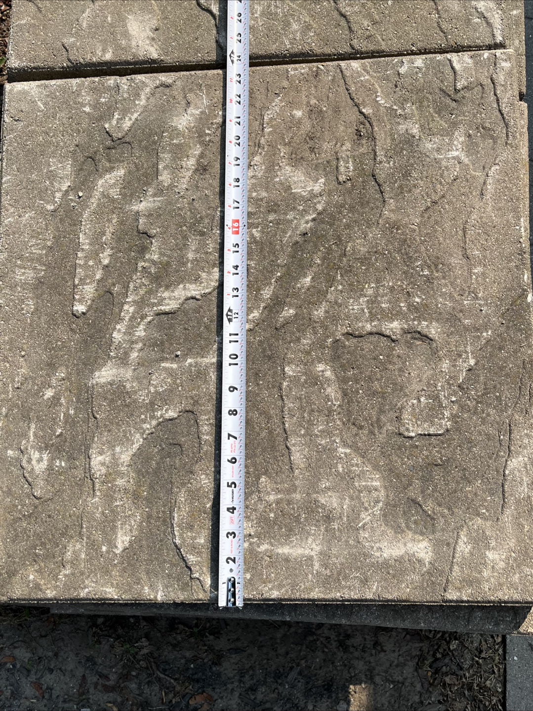 Nice Wavy Riven Designed Concrete Slab - 24x24x1.5 inches - photo 4