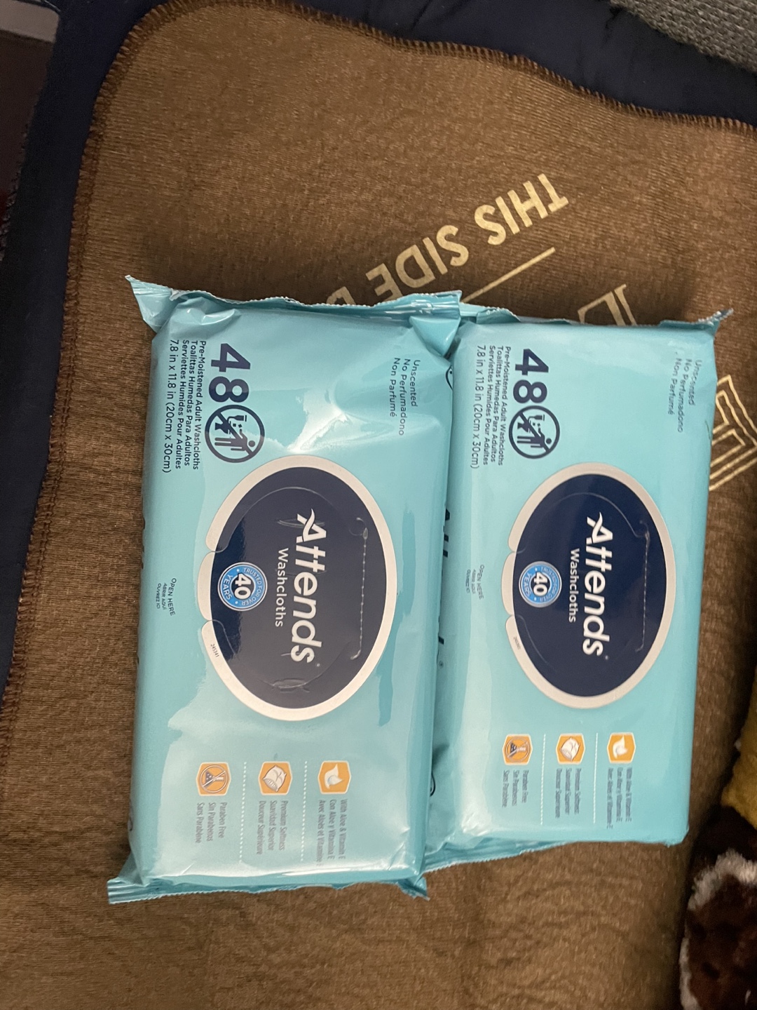 Attends Unscented Adult Washcloths (48 count) - photo 2