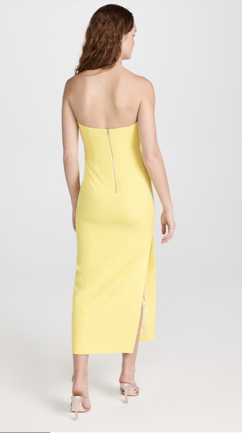 Bardot - Yellow - Eleni Midi Dress - size: XS, US 2 - photo 2