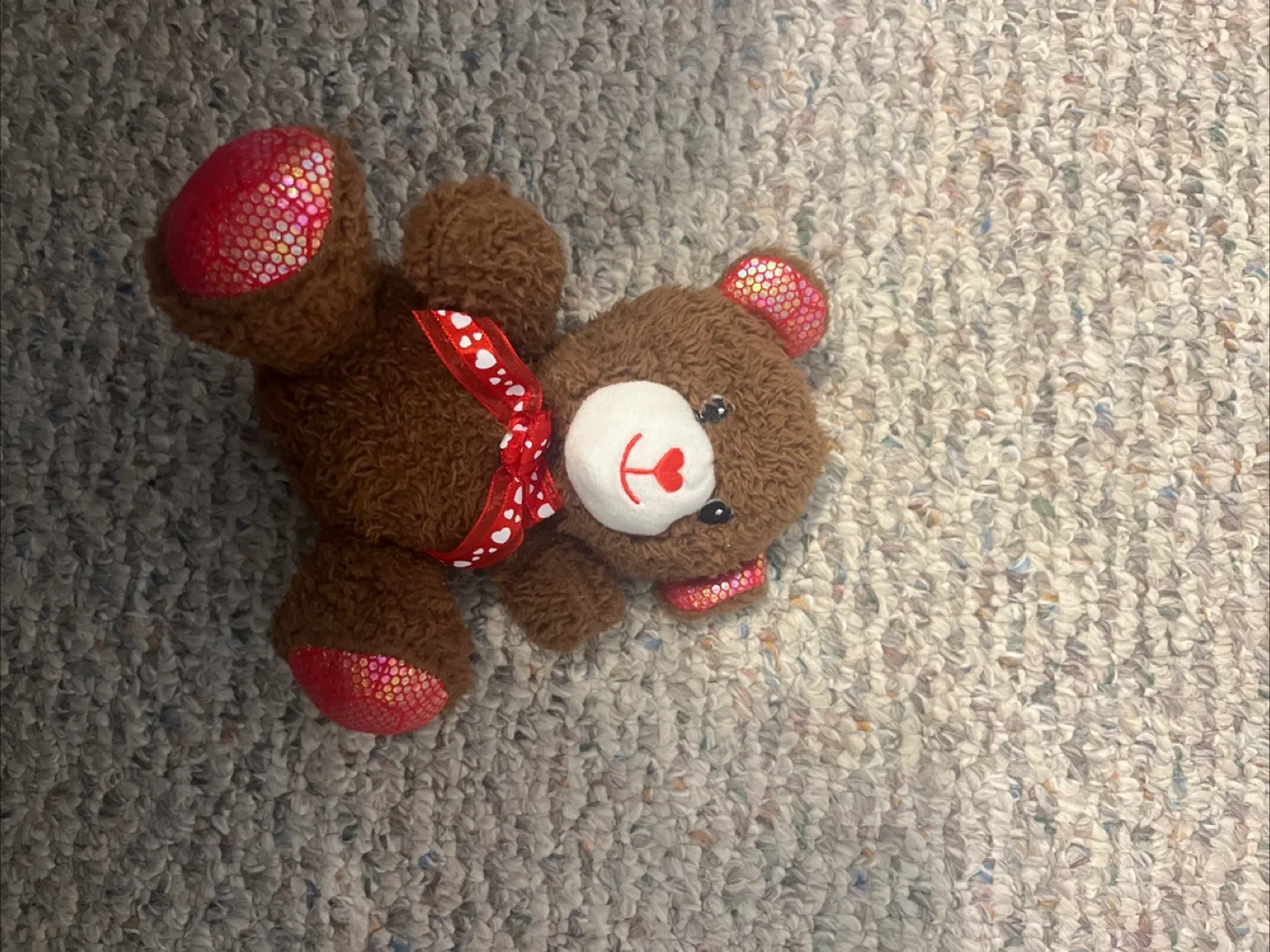 Brown Teddy Bear with Red Accents thumbnail