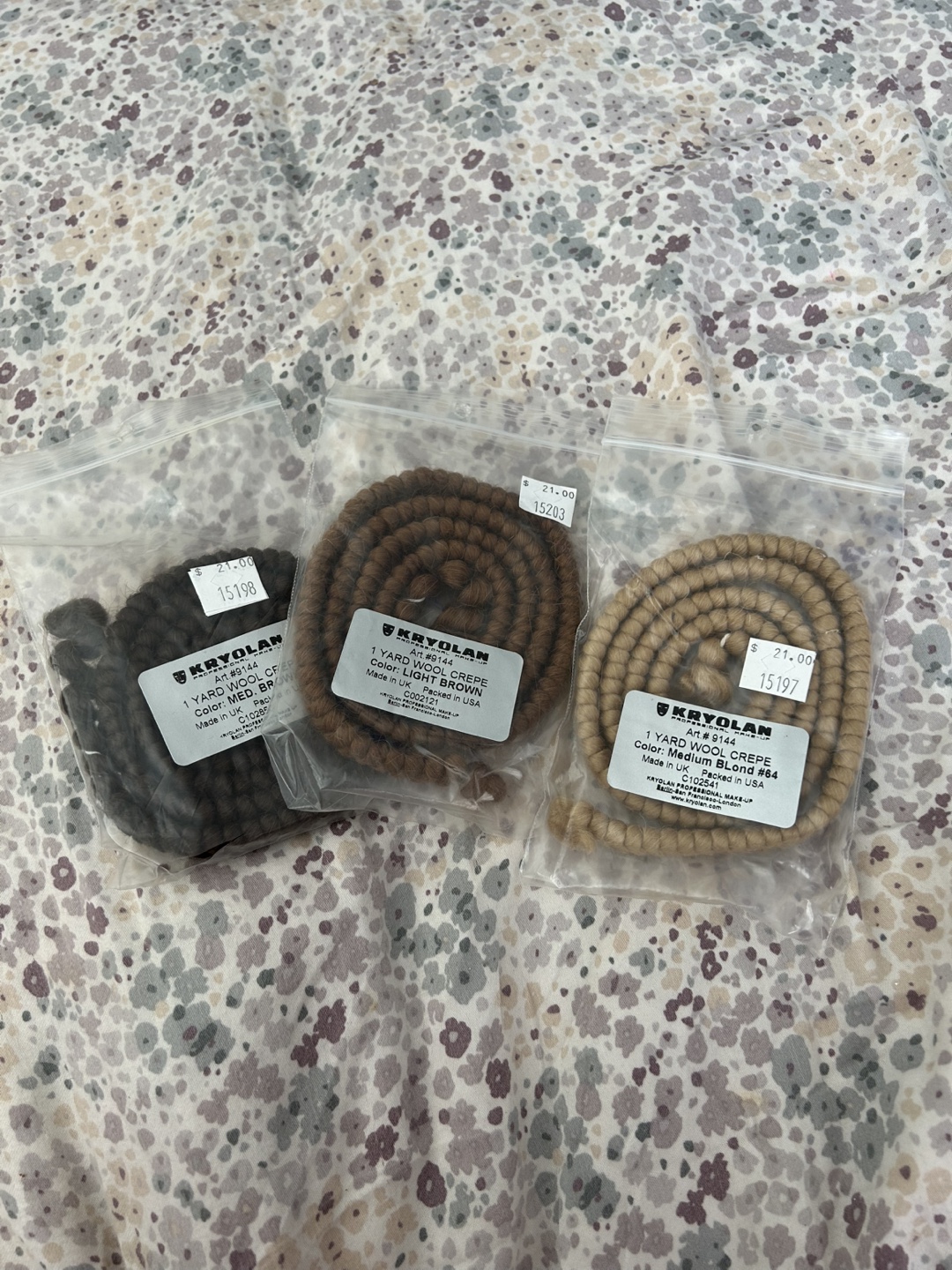 Kryolan 1 Yard Wool Crepe