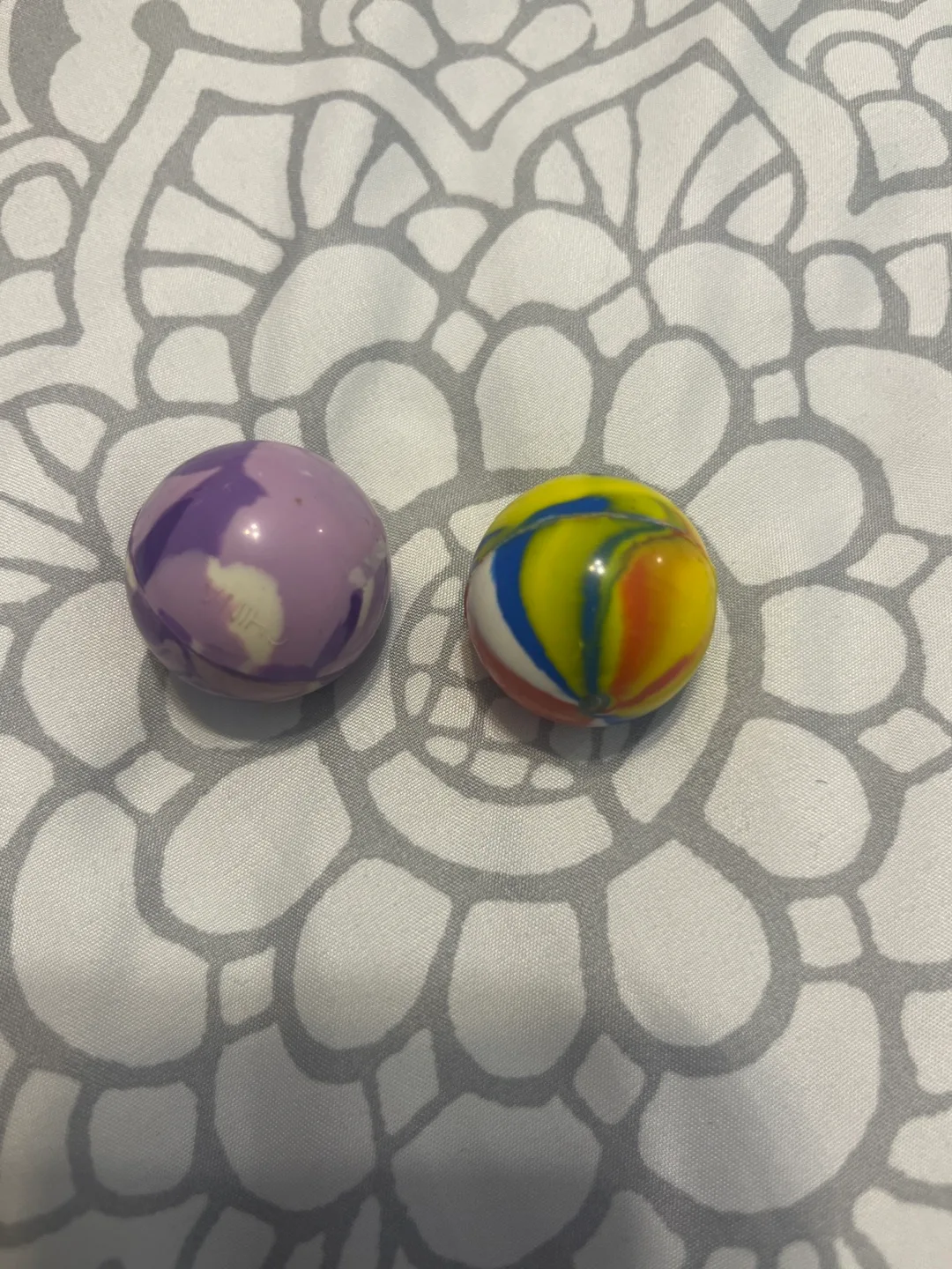 Two bouncy balls- Rainbow & Purple thumbnail
