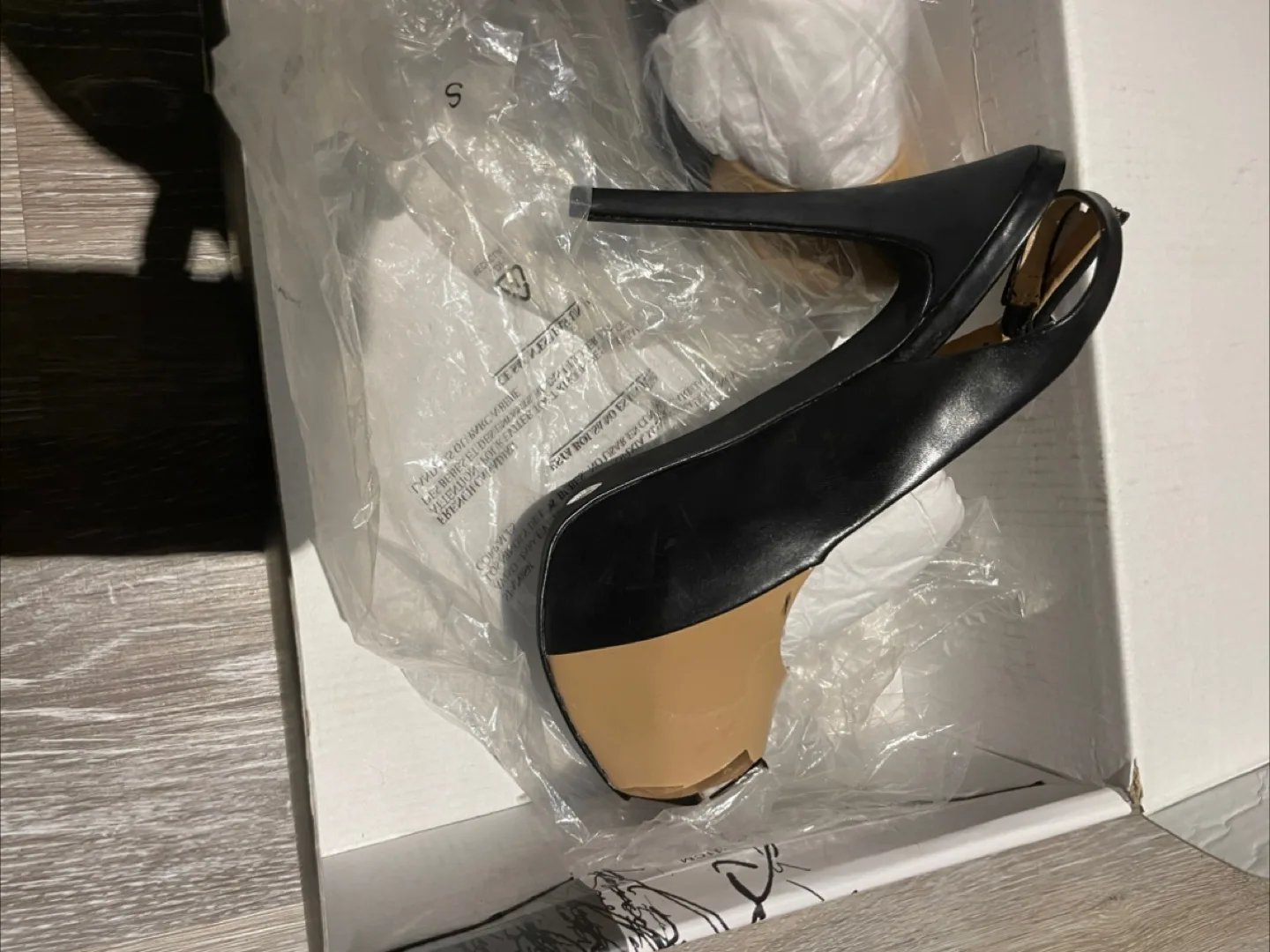 Sole Society Heels - Size 6.5 - Black & Nude thumbnail