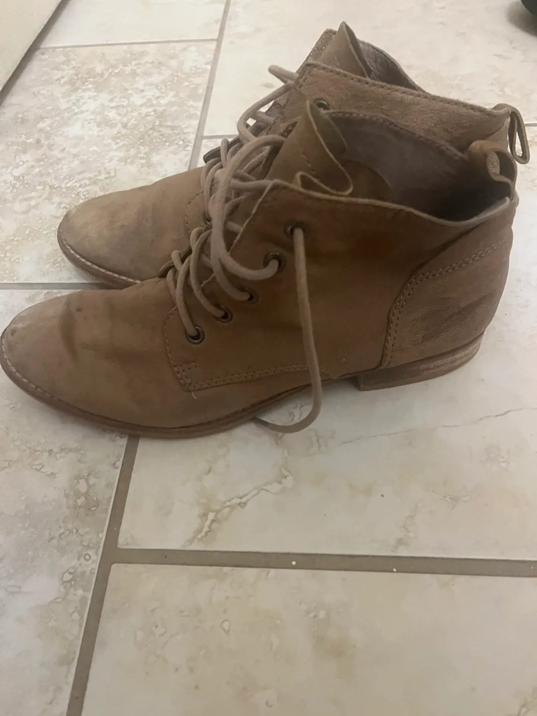 Sam Edelman Brown Suede Ankle Boots thumbnail