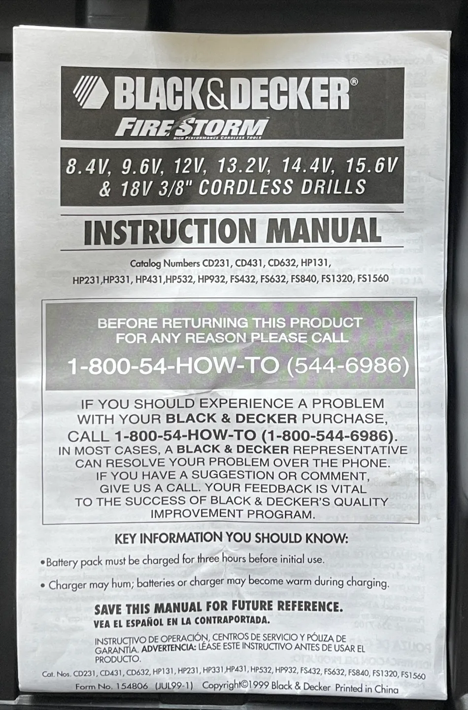 Black & Decker Firestorm 9.6V Cordless Drill image indicator(7)