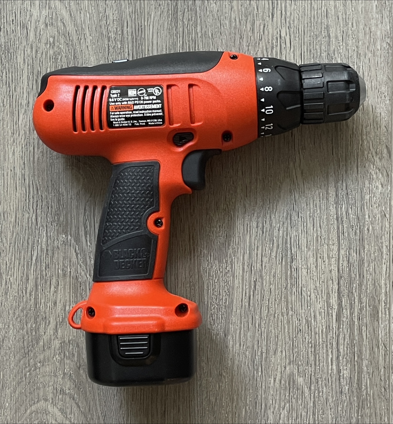 Black & Decker Firestorm 9.6V Cordless Drill - photo 4