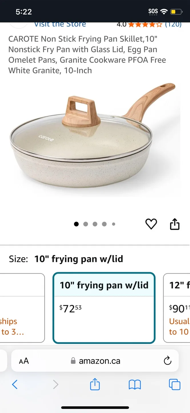 Carote Non Stick Frying Pan Skillet 10 inch thumbnail