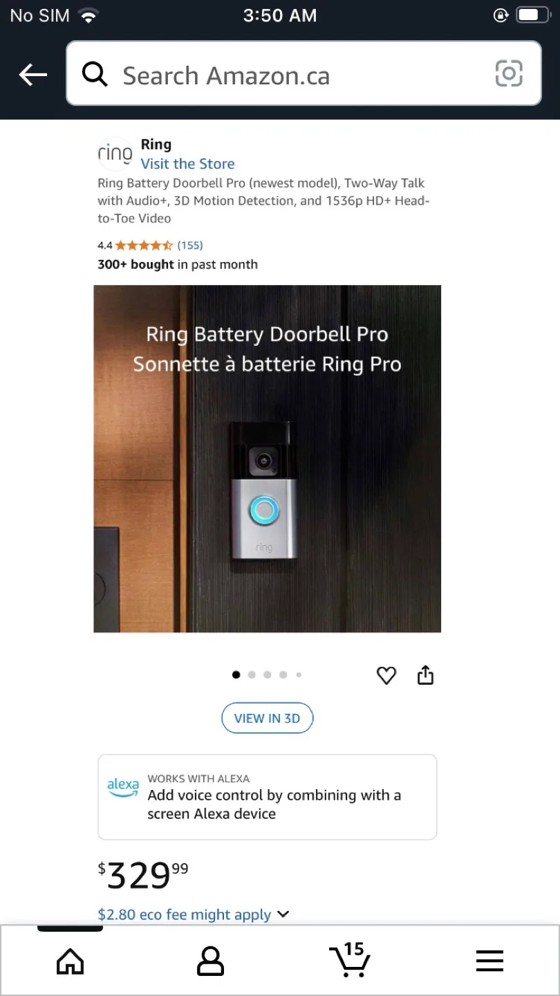 Like new Ring Doorbell camera thumbnail